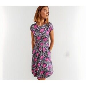 Boden Dress Women's Size 4 US, 8 UK Multicolored Floral Animals Pockets Stretch
